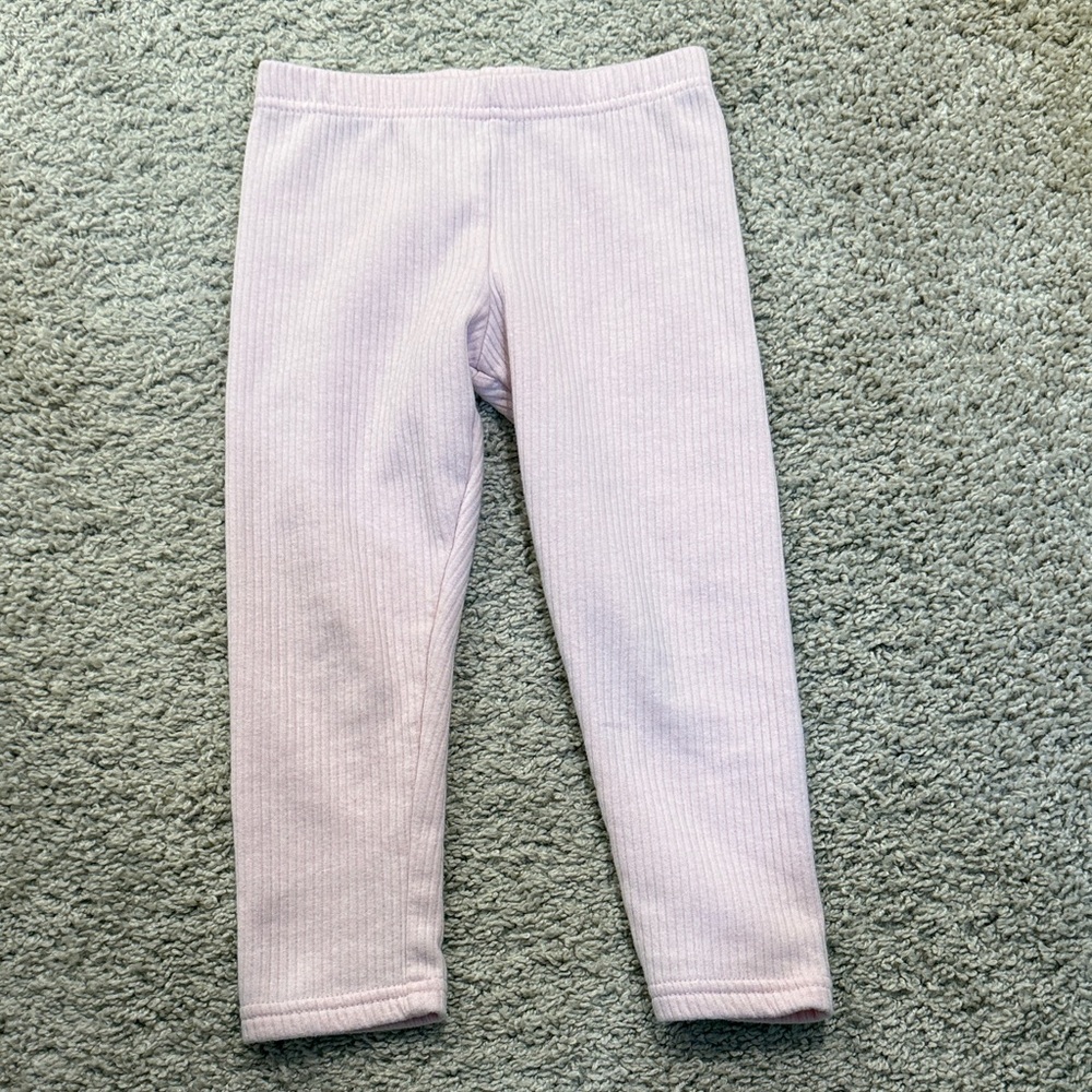 Carter's Light Pink Ribbed Leggings